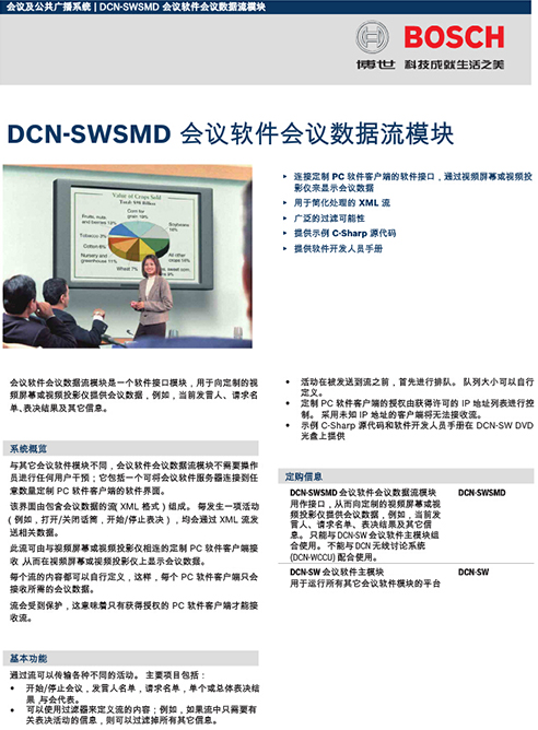 博世DCN-SWSMD会议软件-会议数据流